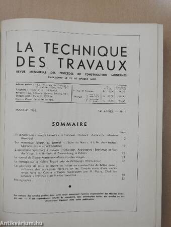 La Technique des Travaux 1938. janvier-décembre