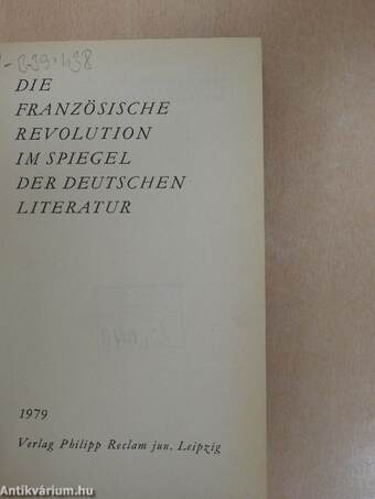 Die französische Revolution im Spiegel der deutschen Literatur