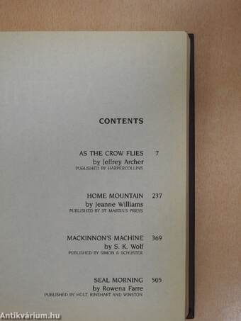 As the crow flies/Home mountain/MacKinnon's machine/Seal Morning