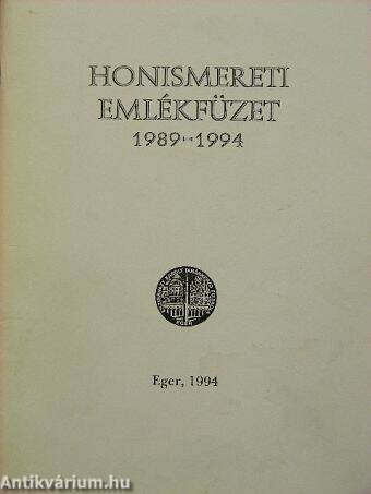 Honismereti emlékfüzet 1989-1994