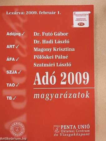 Adó 2009 magyarázatok