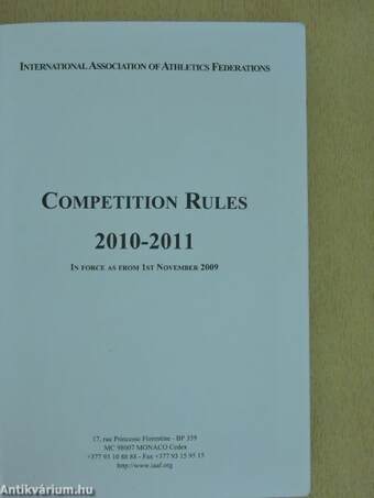 Competition Rules 2010-2011