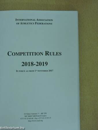 Competition Rules 2018-2019