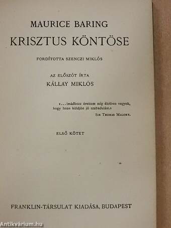 Krisztus köntöse I-II.