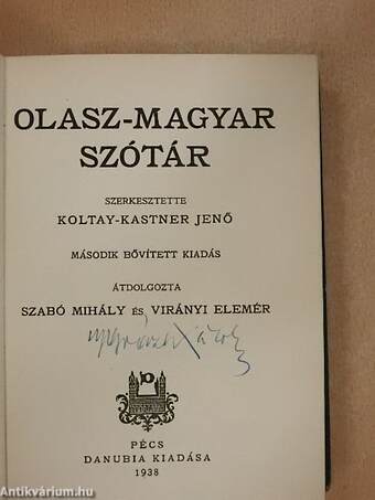 Olasz-magyar szótár