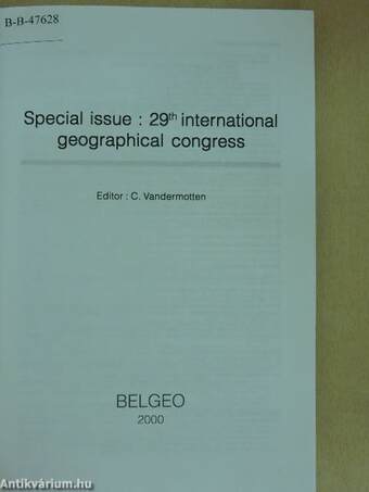 Special issue: 29th international geographical congress