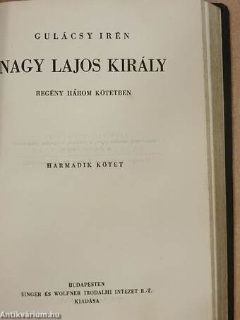 Nagy Lajos király I-III.