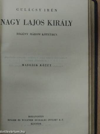 Nagy Lajos király I-III.