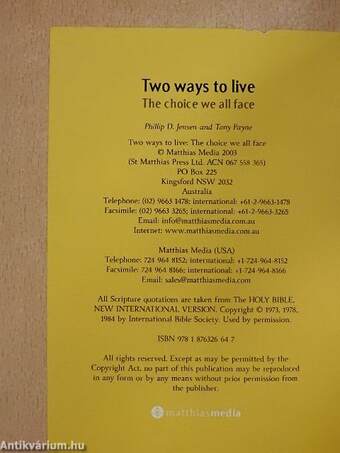 Two ways to live