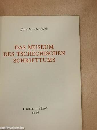 Das Museum des Tschechischen Schrifttums