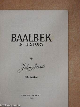 Baalbek in history