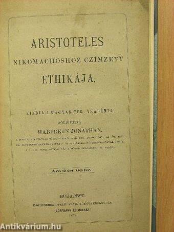 Aristoteles Nicomachoshoz czimzett ethikája