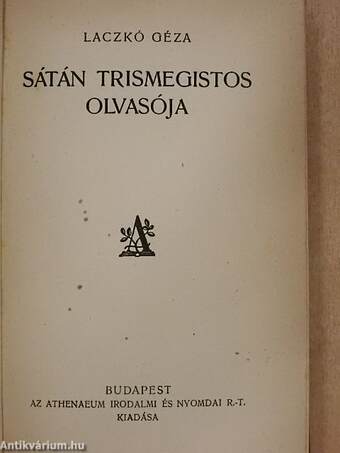 Sátán Trismegistos olvasója