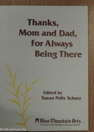 Thanks, Mom and Dad, for Always Being There