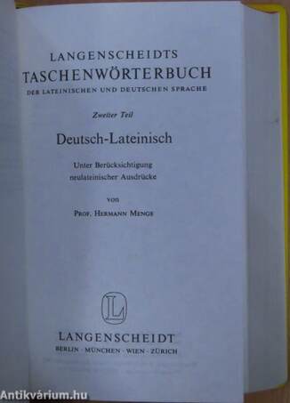 Langenscheidts Taschenwörterbuch der lateinischen und deutschen Sprache 1-2