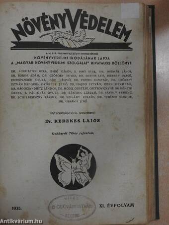 Kertészet 1935. január-december/Növényvédelem 1935. január-december