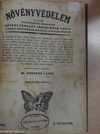 Kertészet 1934. január-december/Növényvédelem 1934. január-december
