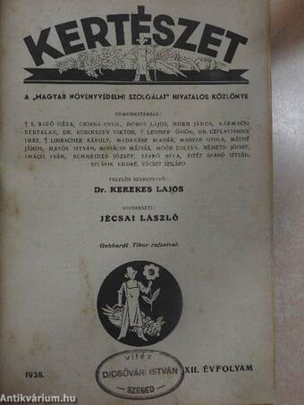 Kertészet 1938. január-december/Növényvédelem 1938. január-december