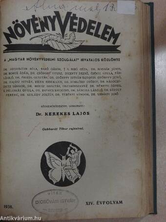 Kertészet 1938. január-december/Növényvédelem 1938. január-december