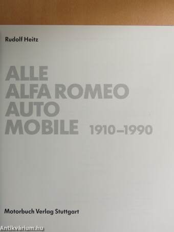 Alle Alfa Romeo automobile