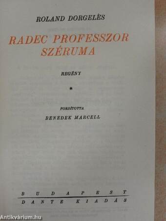 Radec professzor széruma