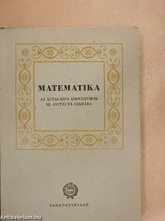 Matematika III.