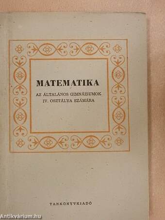 Matematika IV.