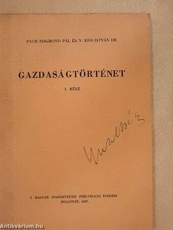 Gazdaságtörténet I.