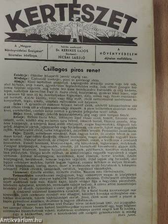 Kertészet 1935. január-december/Növényvédelem 1935. január-december
