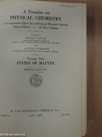 A Treatise on Physical Chemistry II.