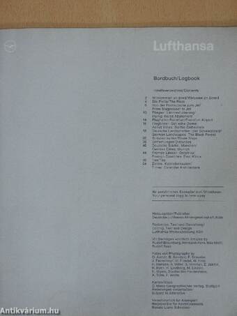 Lufthansa Bordbuch/Logbook