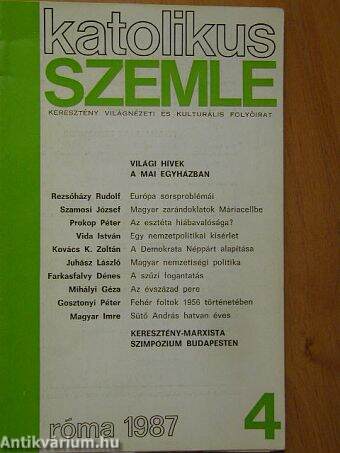 Katolikus Szemle 1987/4.