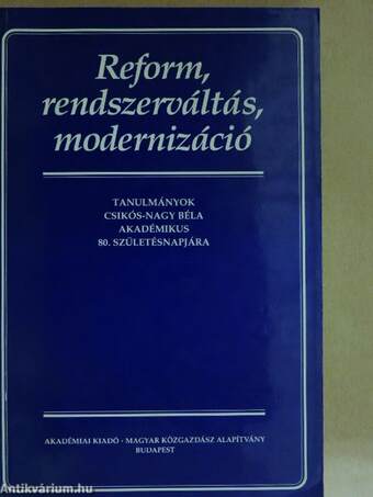 Reform, rendszerváltás, modernizáció