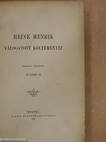 Heine Henrik válogatott költeményei