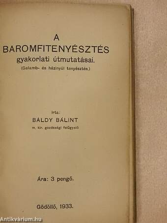 A baromfitenyésztés gyakorlati útmutatásai