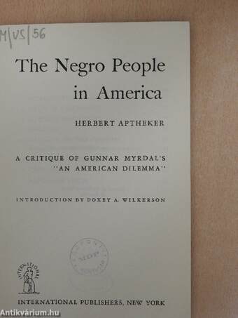 The Negro People in America