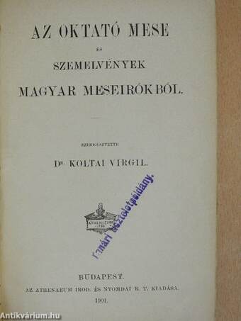 Az oktató mese és szemelvények magyar meseirókból