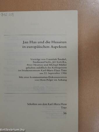 Jan Hus und die Hussiten in europäischen Aspekten