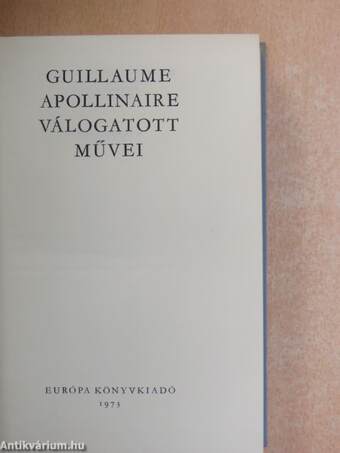 Guillaume Apollinaire válogatott művei