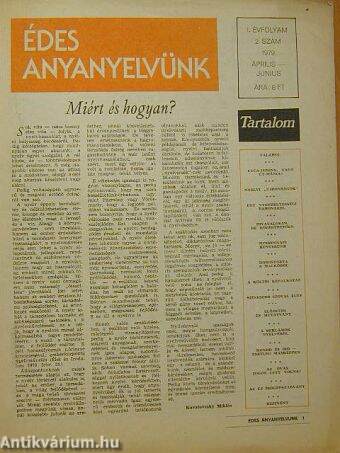 Édes anyanyelvünk 1979. április-június