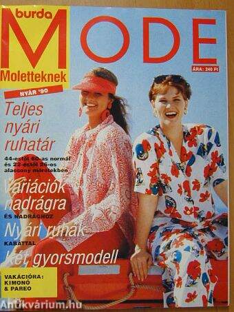 Burda Mode Moletteknek '90 nyár
