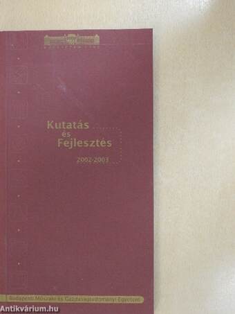 Kutatás és fejlesztés 2002-2003