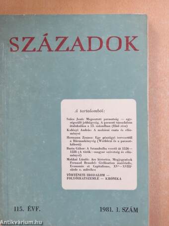 Századok 1981/1-6.