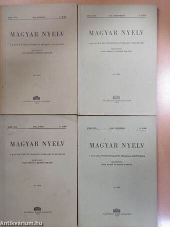 Magyar nyelv 1962/1-4.
