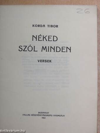 Néked szól minden