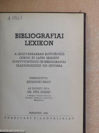 Bibliografiai Lexikon