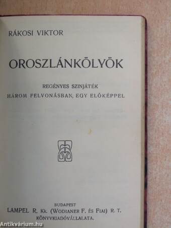 Humoreszkek/Oroszlánkölyök