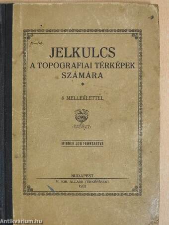 Jelkulcs a topografiai térképek számára