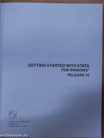 Getting started with STATA for Windows