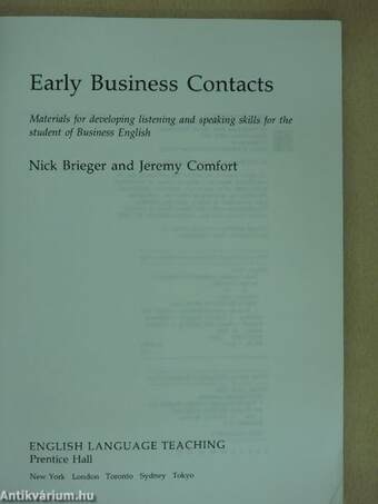 Early Business Contacts